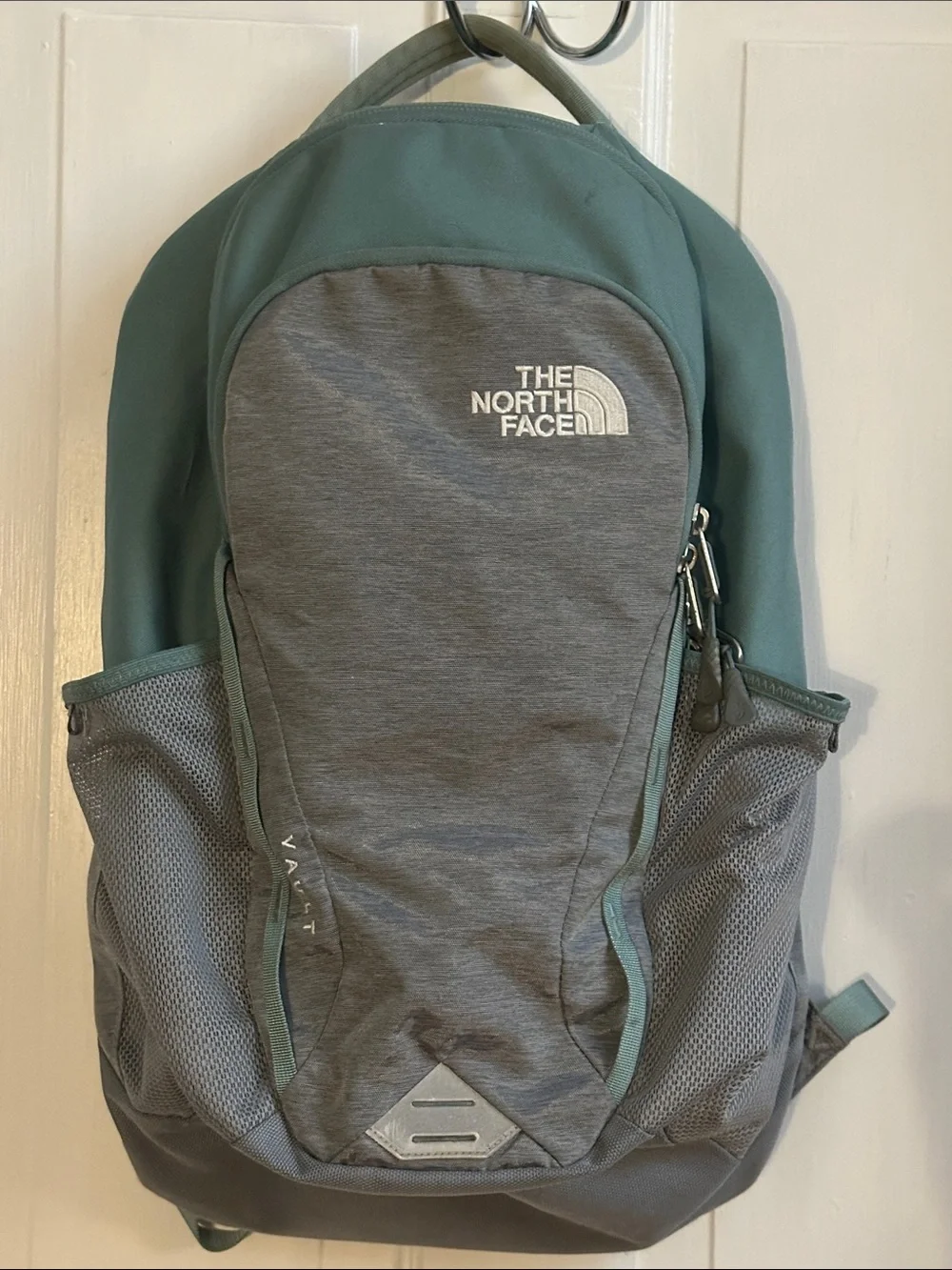 The North Face Vault Green and Gray Daypack Backpack